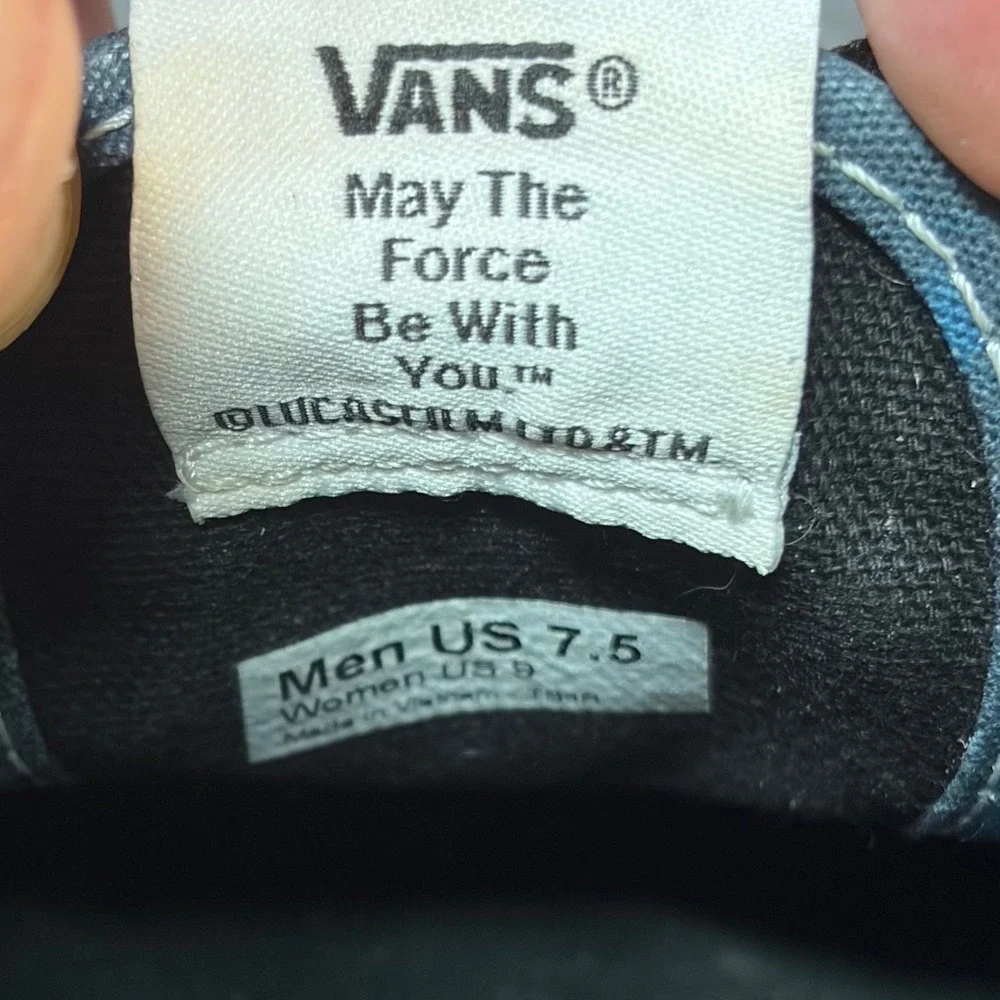 Vans Authentic Star Wars A New Hope Movie Poster Sneakers Mens 7.5 Womens 9